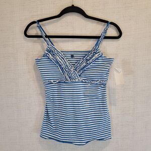 GAP Blue and White Striped Blouse